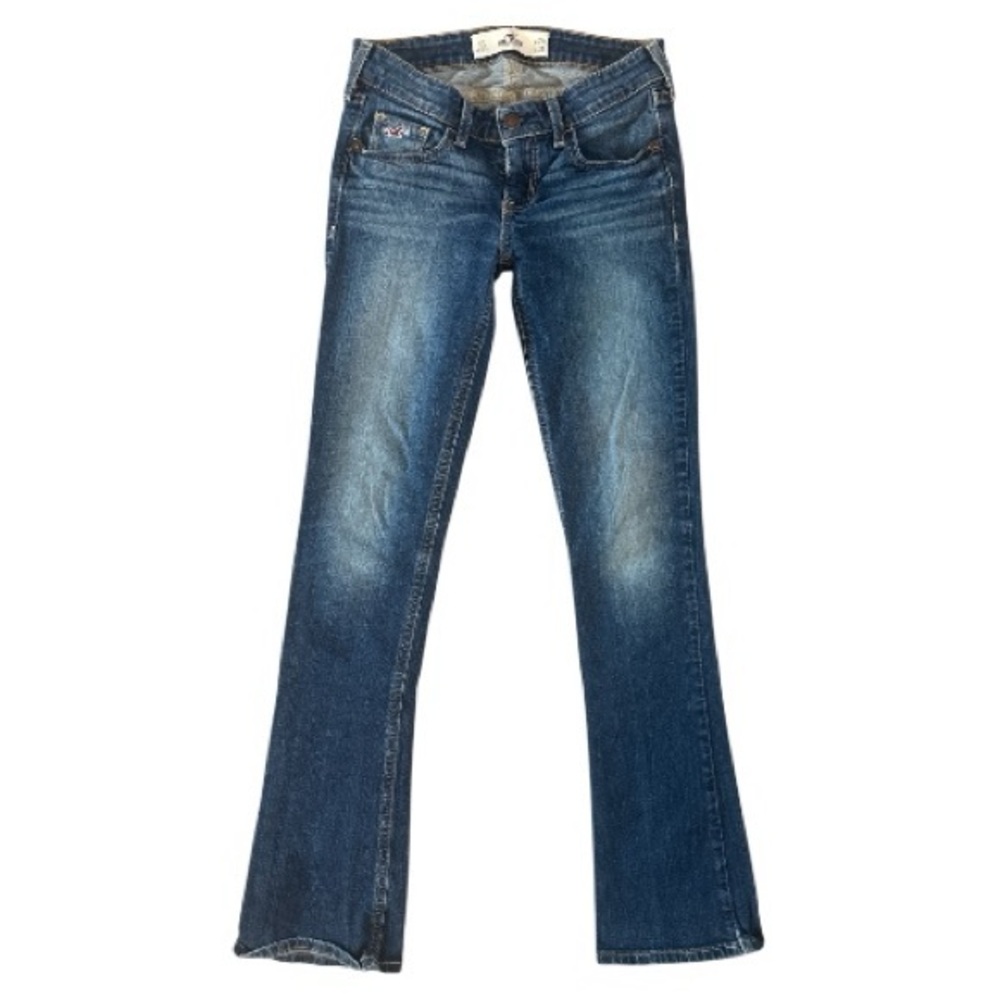 Hollister Y2K Vintage Ultra Low Rise Flare Jeans in Medium Wash Size 24